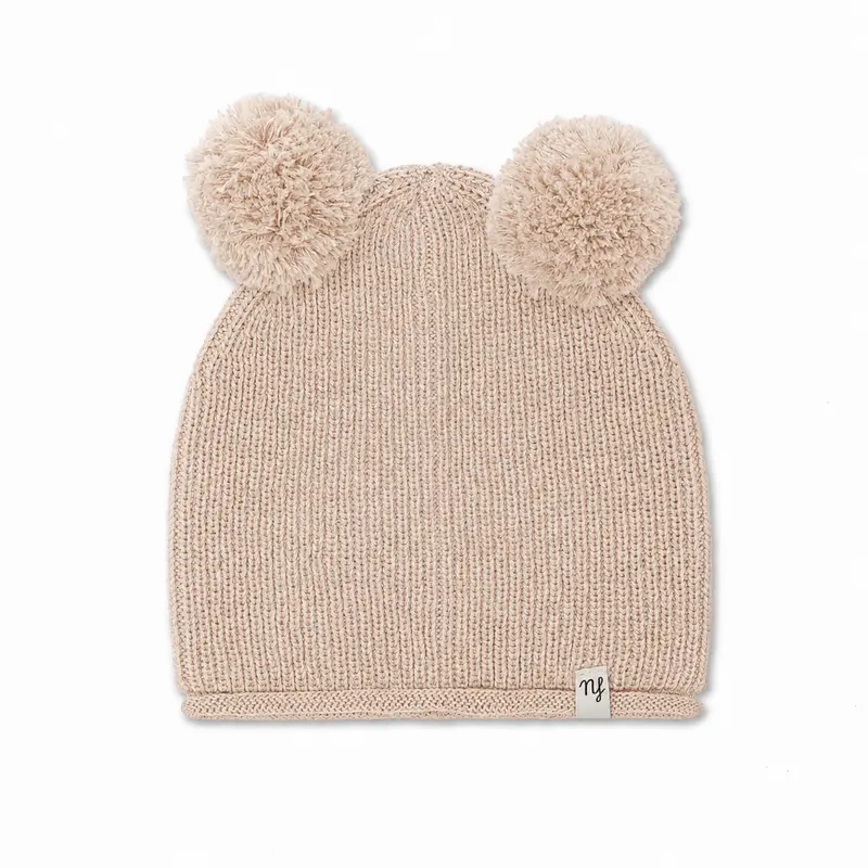 Berretto pompon Crema