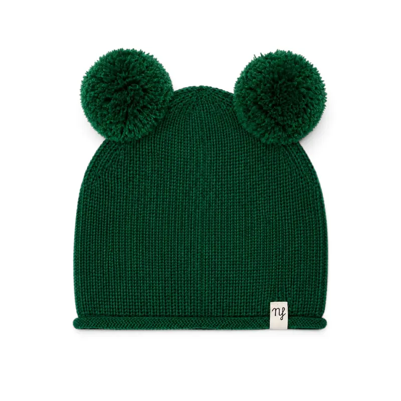 Berretto pompon Verde Bosco