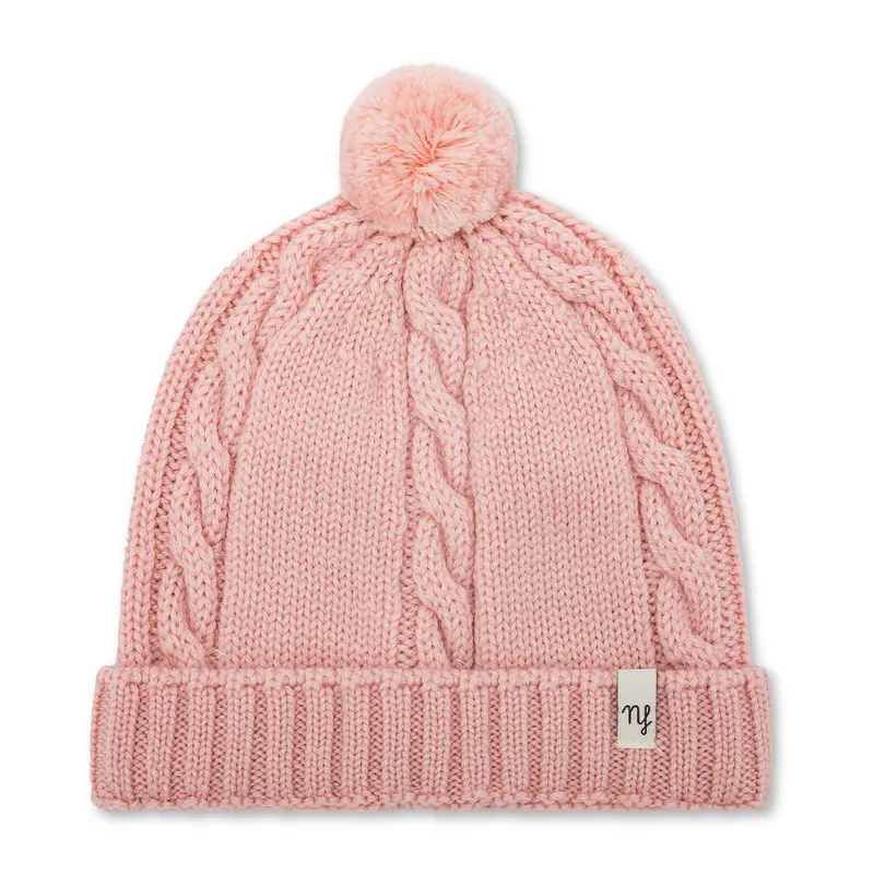 Berretto Treccia Rosa