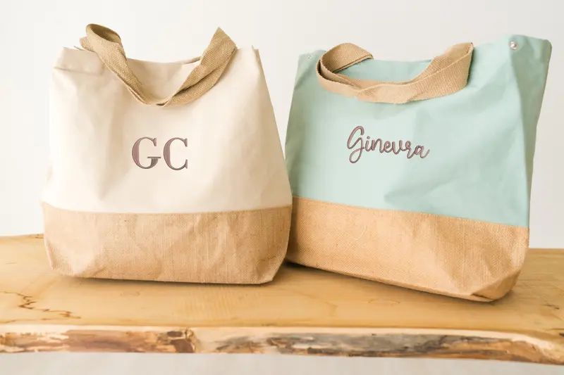 Borsa tela di cotone e juta