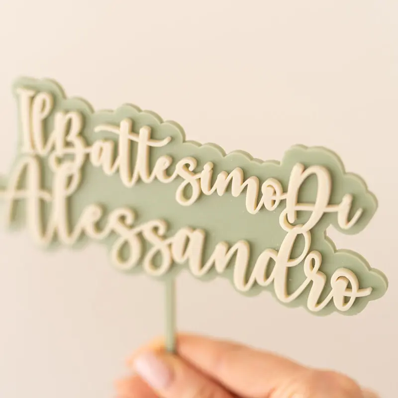Cake Topper Battesimo in 3D