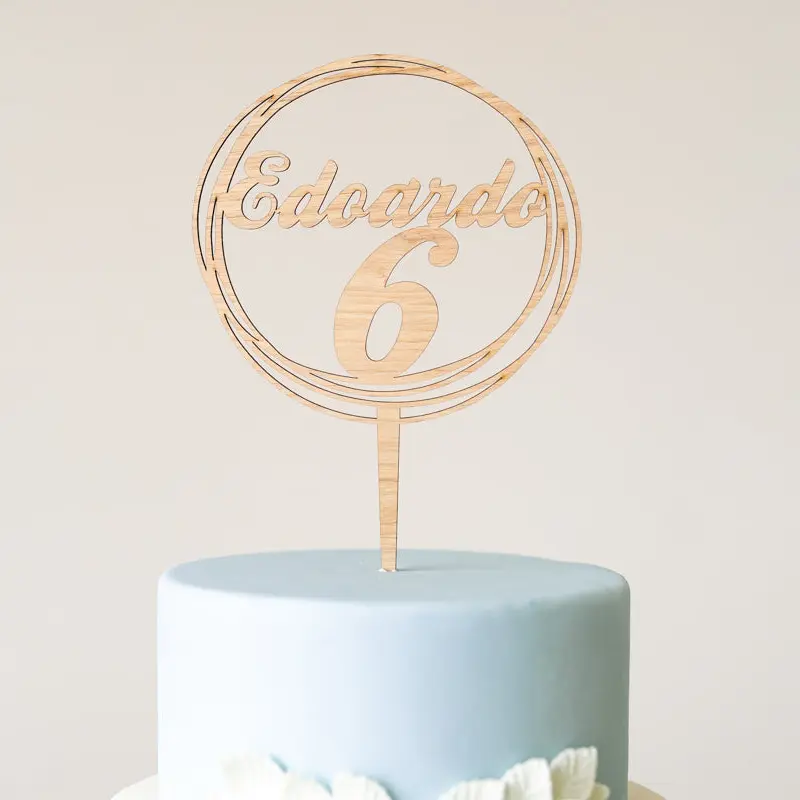 Cake Topper Compleanno Rotondo