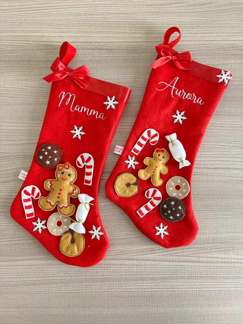 Calza GingerBread rossa
