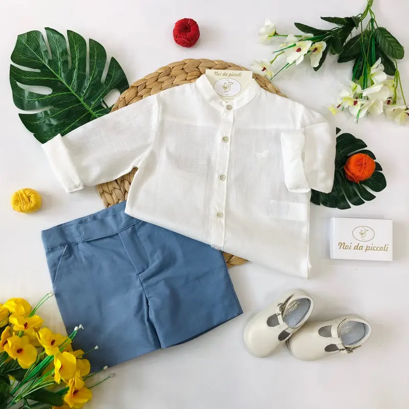 Camicina con Short Celeste Empolverado Del Sur