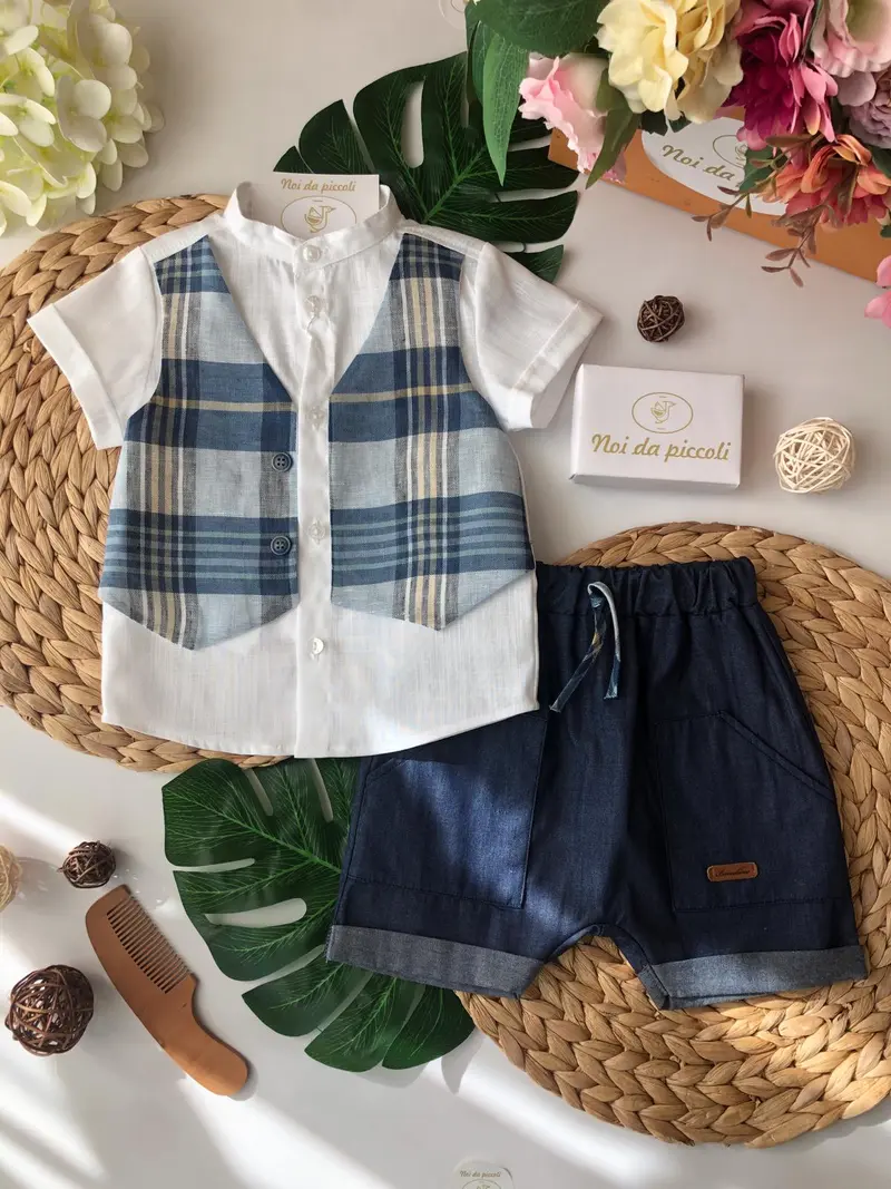 Camicina+Pantalone Blu Mix