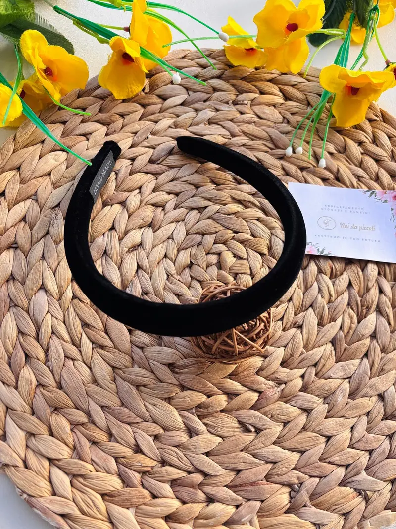 Cerchietto Velluto Nero