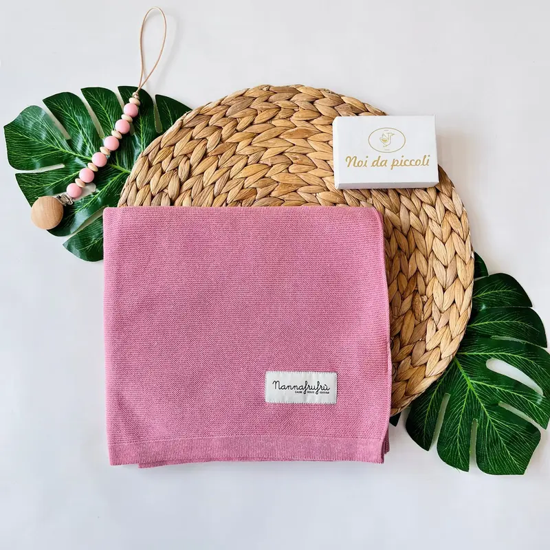 Coperta 100% Cotone Rosa Nannafrufrù