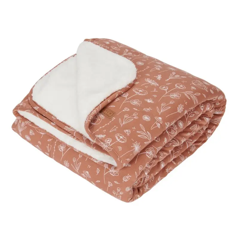 Coperta Invernale Culla Flower Rust