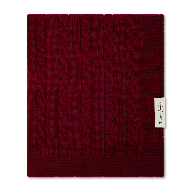 Coperta Treccia Borgogna