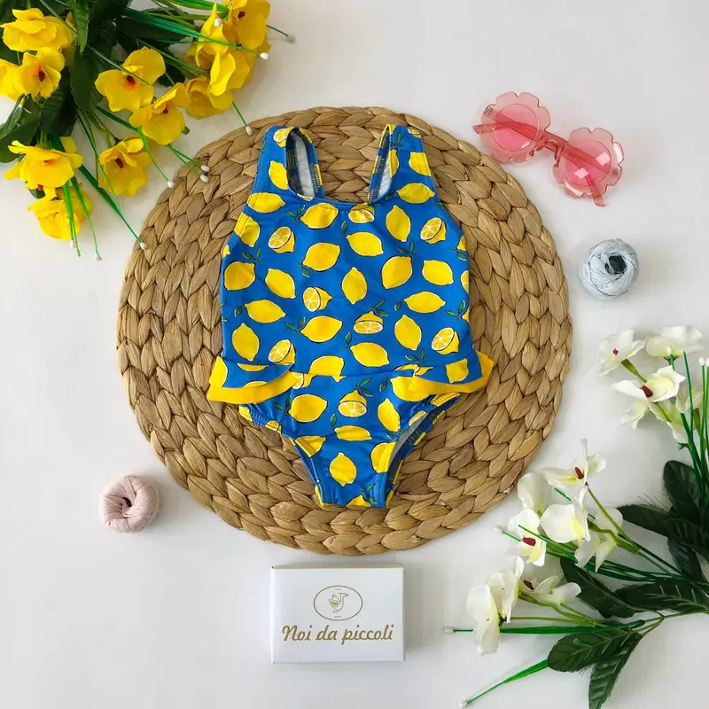 Costume Intero Limoni Blu Sardon
