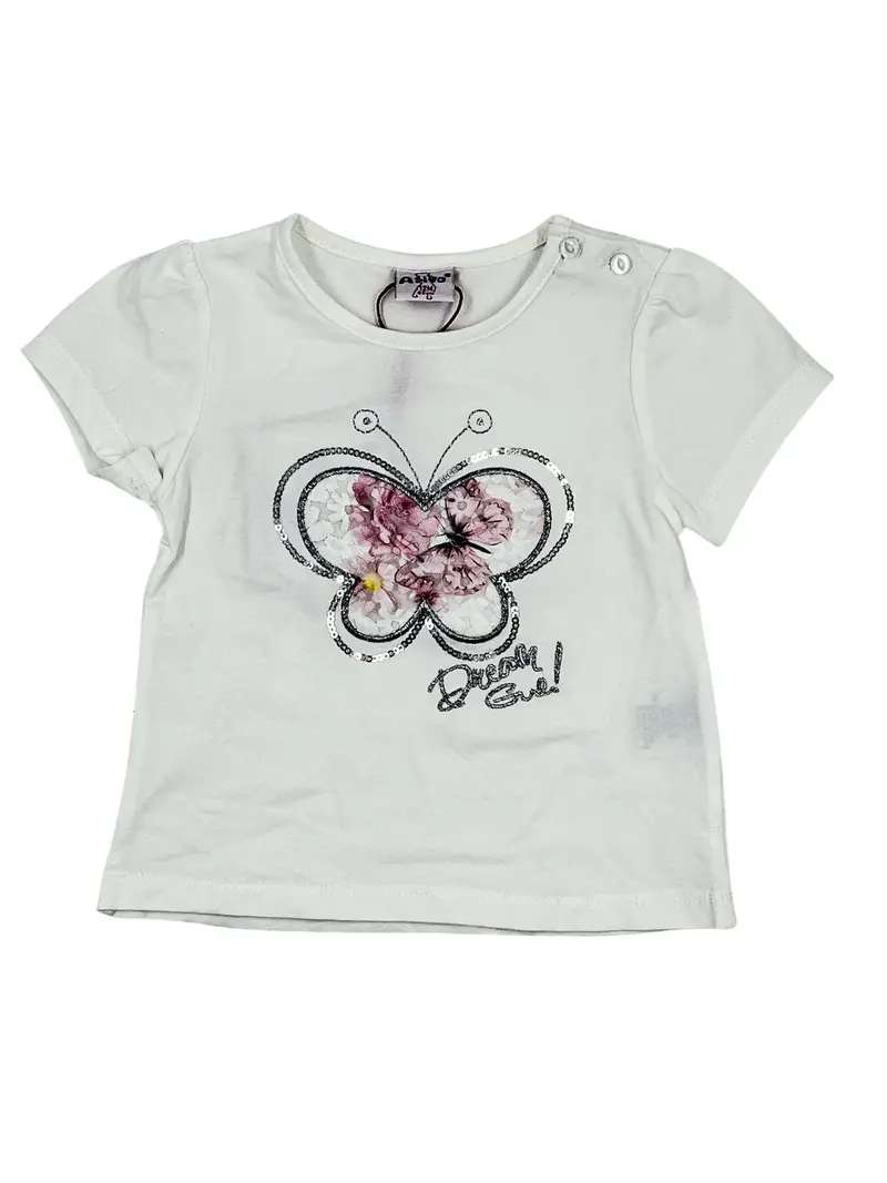 Maglia Cotone con Farfalla Ativo