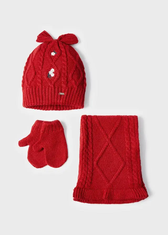 Mayoral Comp.cappello E Sciarpa Rosso