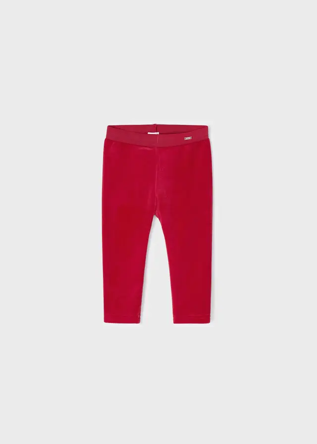 Mayoral Leggings Velluto Basic Rosso