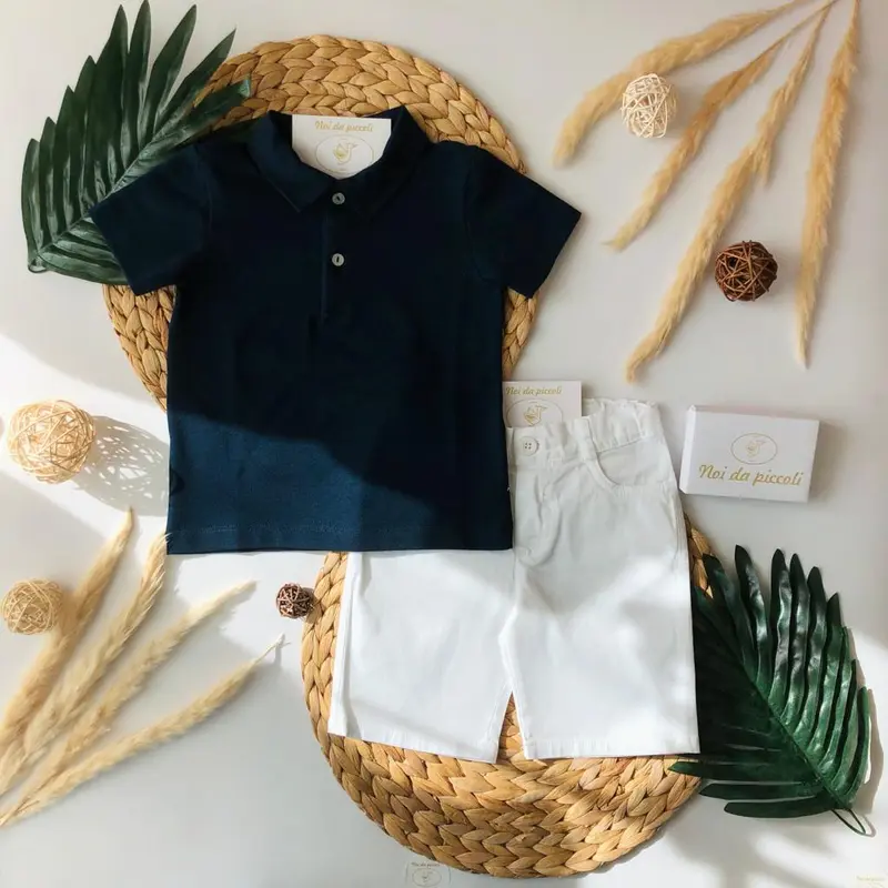 Polo con Bermuda Bianco