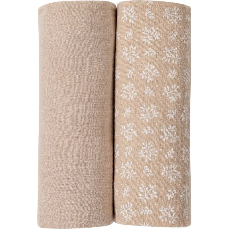 Set 2 mussole in cotone - BUBABA - Beige