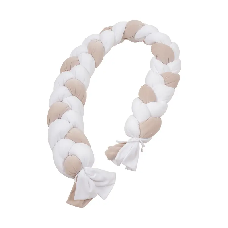 Treccia Cotone bianco e tortora - Picci