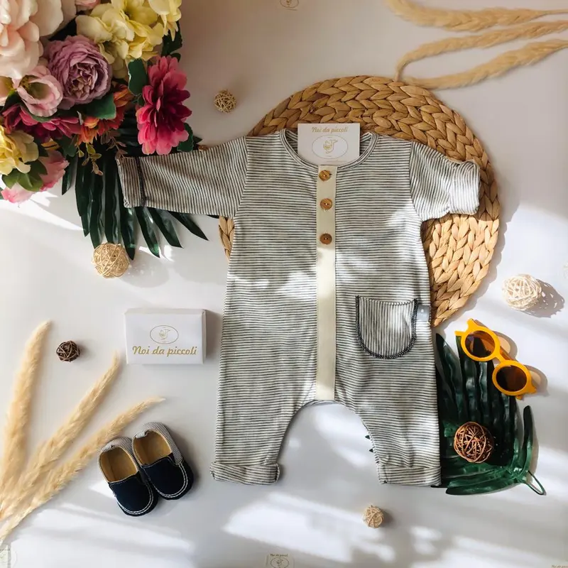 Tuta Righe in Cotone