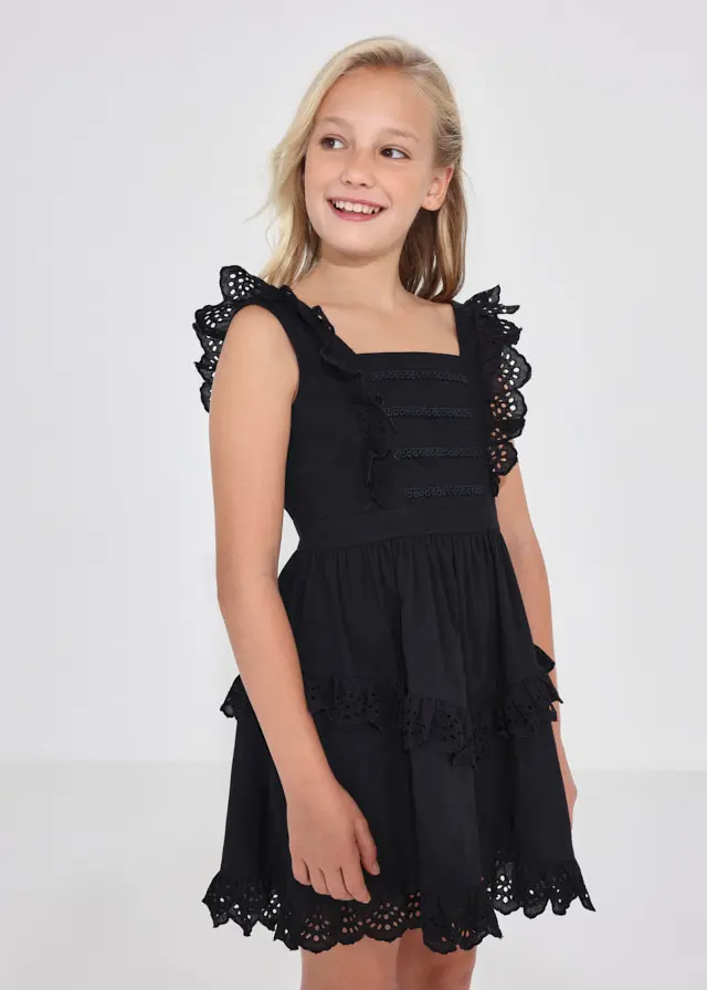 Vestito Popelin Traforato